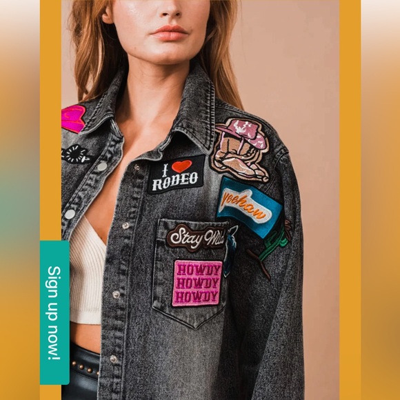 Upcycled Morgan Wallen You Proof Black Oversized Embroidered Jean Jacket NWOT - Picture 3 of 12